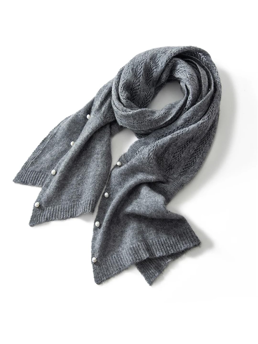 Lmtossey Primavera Autunno Donna Cashmere Sciarpa Solido Caldo Cashere Scialle Knittd Jacquard Neck Wraps