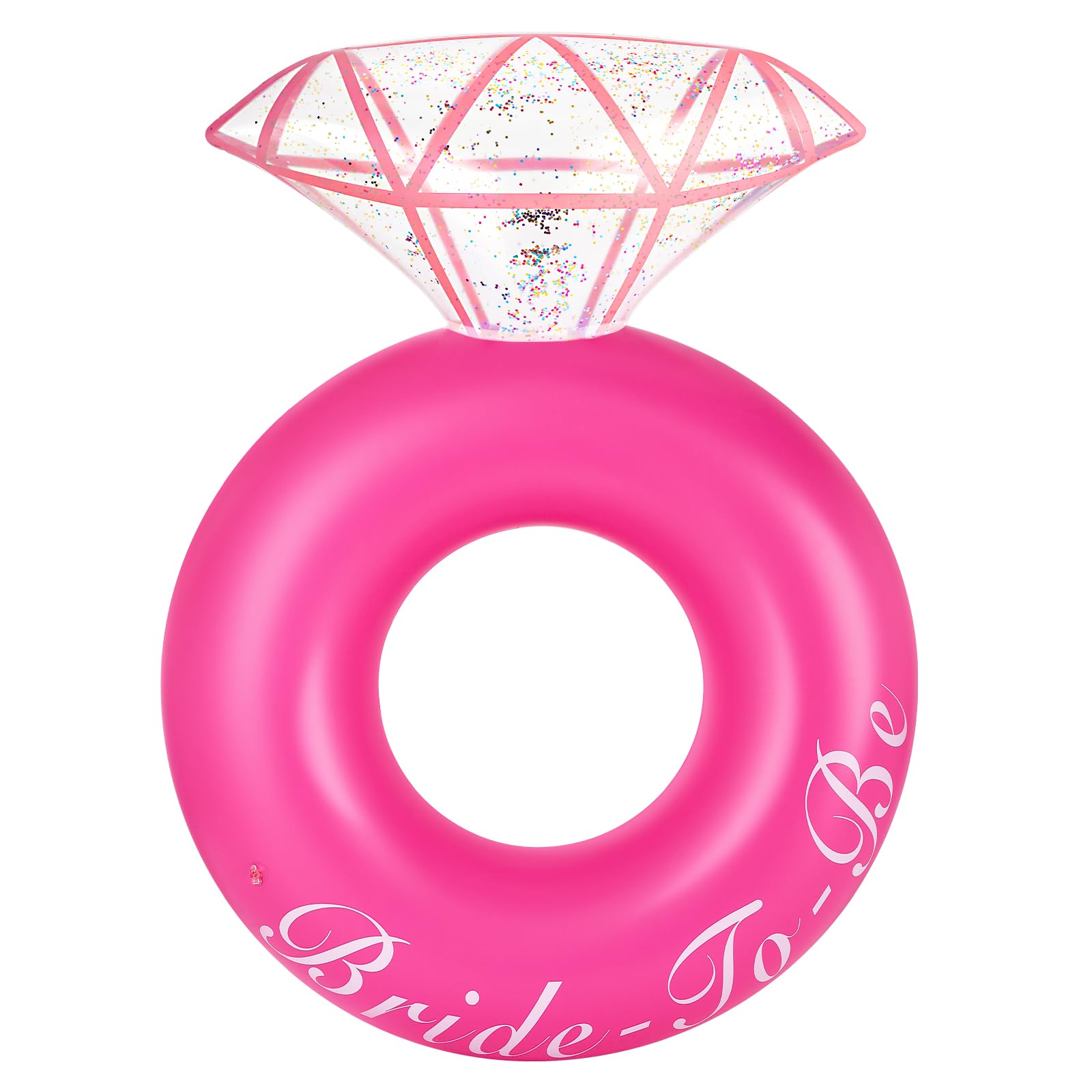HeySplash Pool Floats, Inflatable Diamond Ring Pool Float, Large Engagement Ring Floatie for Bachelorette Party, Swim Tube River Lake Wedding Bride Stagette Decor Fun Toy Raft for Adults