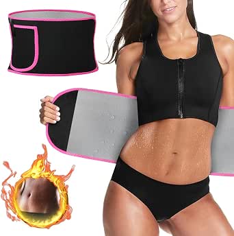 Waist Trimmer Belt For Men & Women - Sweat Sauna Shaper For Weight Loss & Sport