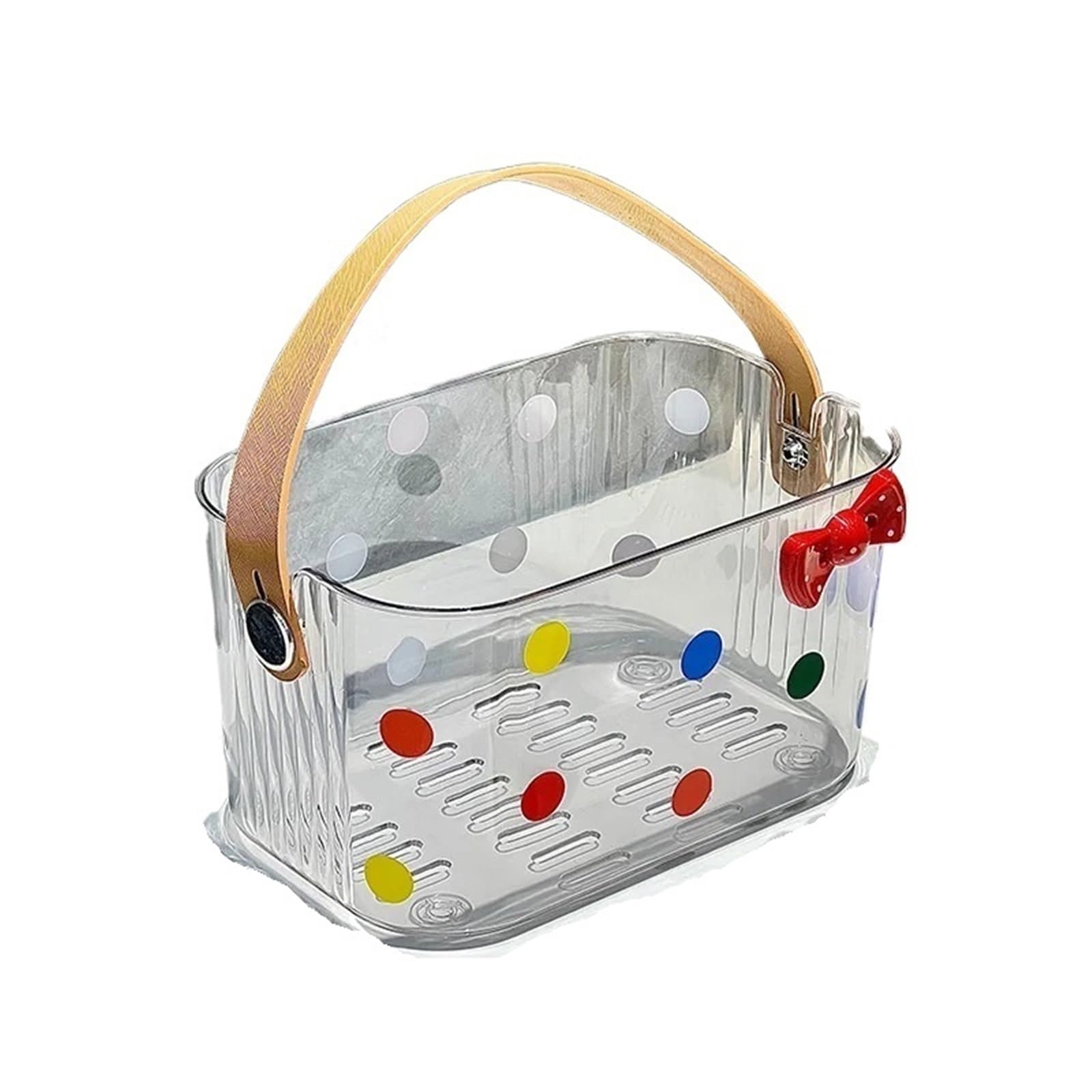 BAYNOPURIN Shower Bag Portable Shower Basket With Drain Bathing Gel Towel Storage With Handles Bathroom Sundries Organizers(Color 1)