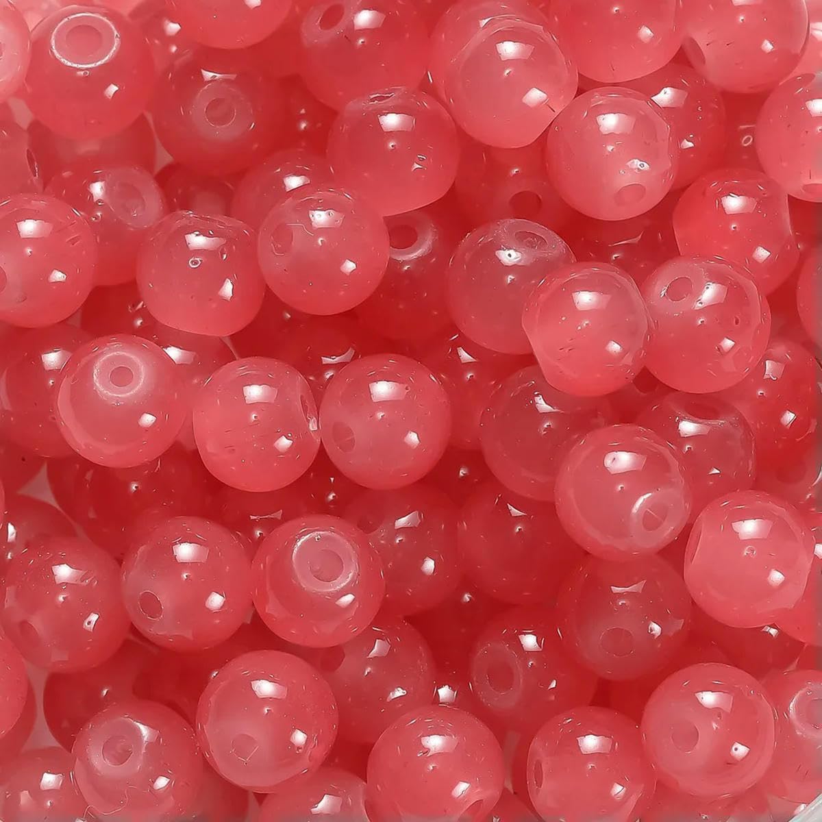 HUIOYG 200pcs/lot 6mm Glass Beads for Jewelry Making DIY Bracelets Keychain Craft