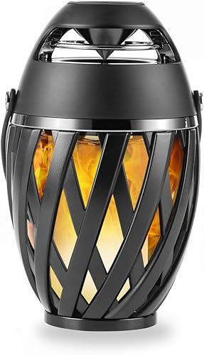 Altavoces Bluetooth al Aire Libre Impermeables Inalámbricos, Regalos de Cumpleaños para Hombres Papá, Luz Ambiental de Llama LED, Accesorios para