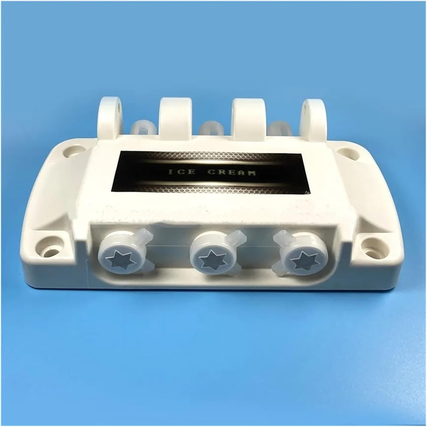 1 Set White Color Front Panel Valve Door Accessories With Pistons Seal Rings Caps,Compatible for YKF Soft Serve Ice-Cream Machines Spare Parts