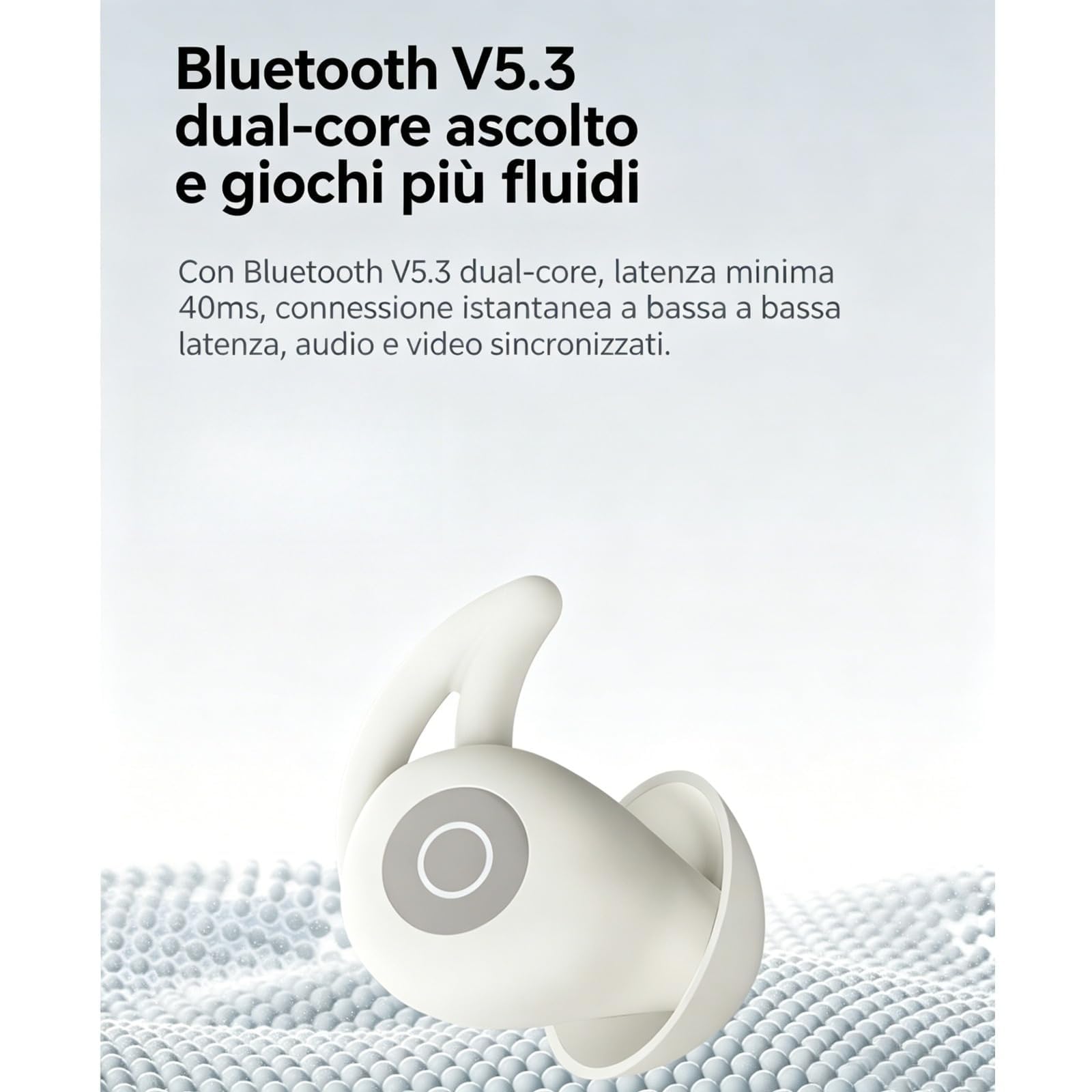 Artevive Bluetooth Moto Earbuds, Auricolari Wireless Per Moto E Dormire, Isolamento Rumore E Comfort (Nero)