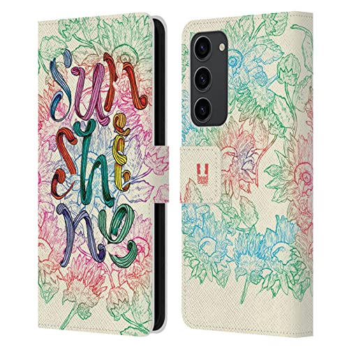 Housse cuir Tournesol premium pour Samsung S23 Plus protection intégrale chic