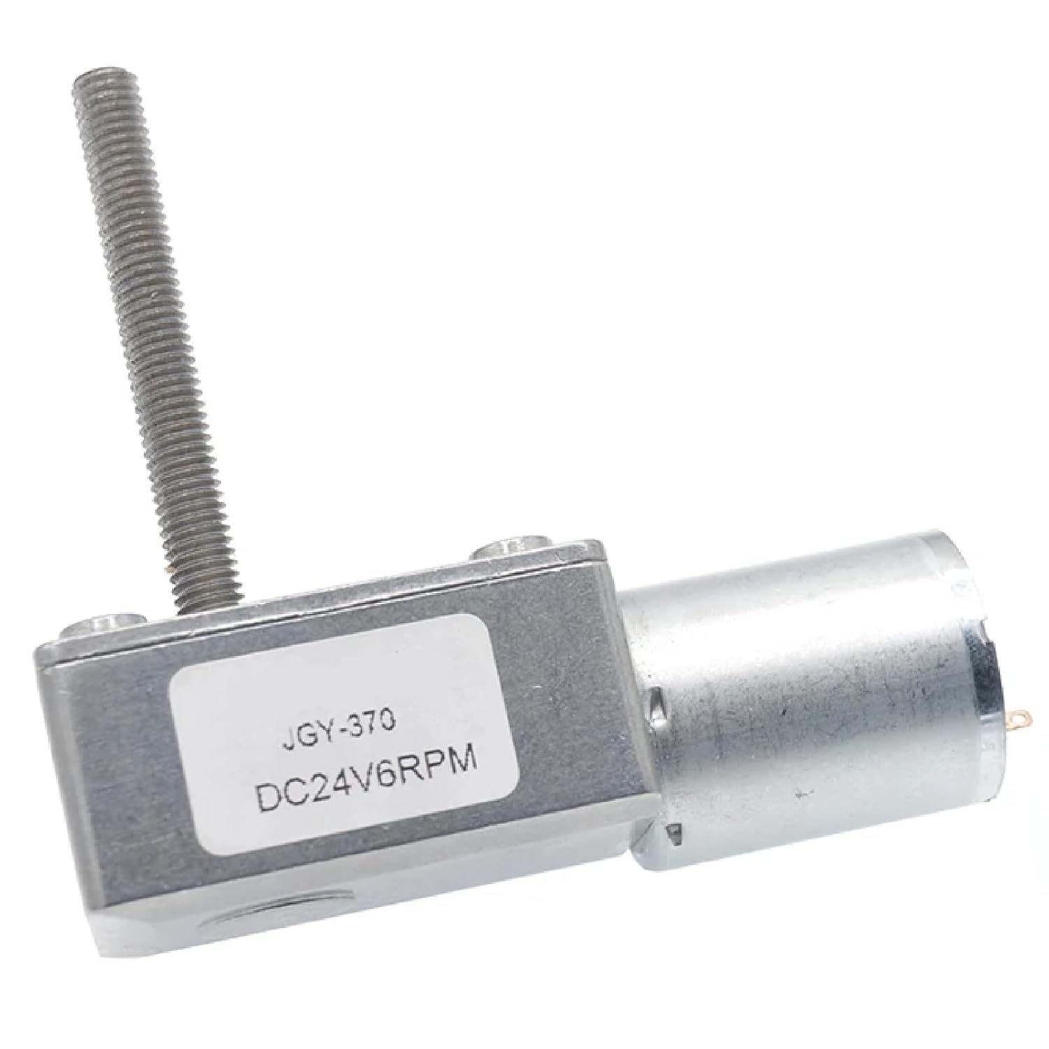 JGY-370 DC Worm Gear Motor with 6mm x 50mm Screw Shaft, 24V 6RPM High Torque Micro Lifting Motor, Totally Enclosed Brush Motor, 3W Output Power (6V)