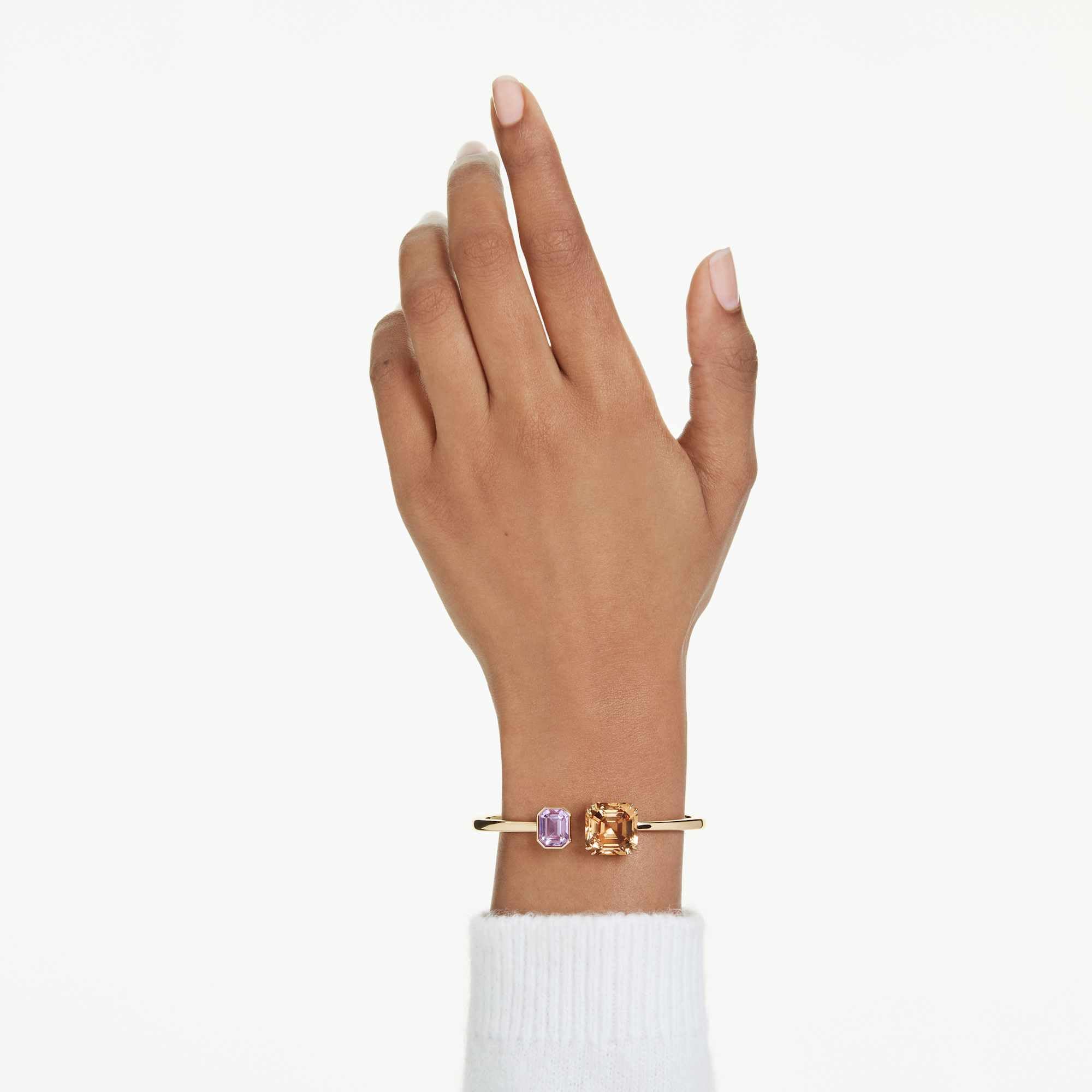 Swarovski Bransoletka Millenia, ośmiokątna, wielokolorowa, pozłacana