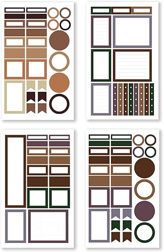 Miniatura 4 de Rongrong Calcomanías para planificador, libro de otoño e invierno, caja funcional para calendarios, diarios que elevan la funcionalidad de tu