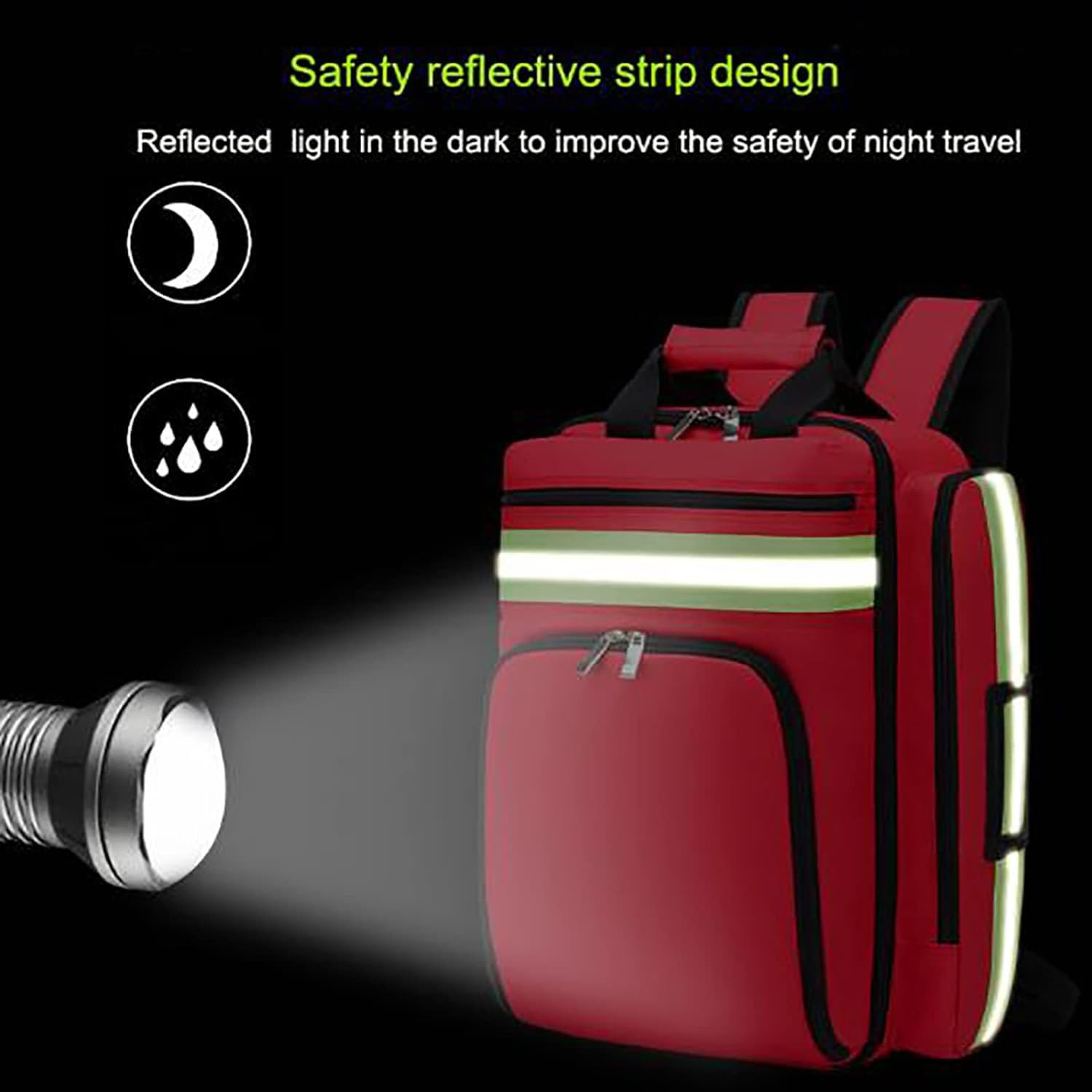 Bolsa para botiquín de Primeros Auxilios, Bolsa de Emergencia médica, diseño Reflectante por la Noche, para EMT, Enfermeras, médicos tácticos, atención domiciliaria,Azul