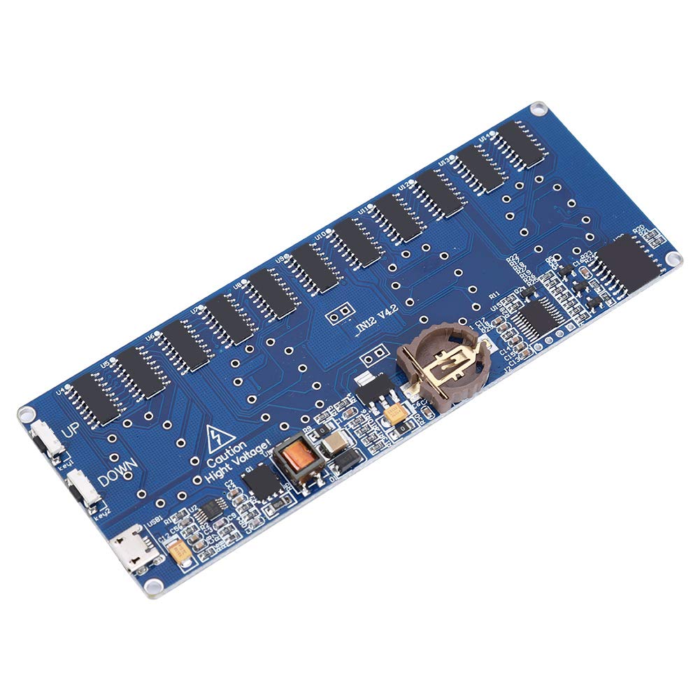 Zestaw zegara cyfrowego DIY 12 cyfrowych rurek PCBA z listwą świetlną na biurko w domu Łatwa instalacja Komponenty elektroniczne