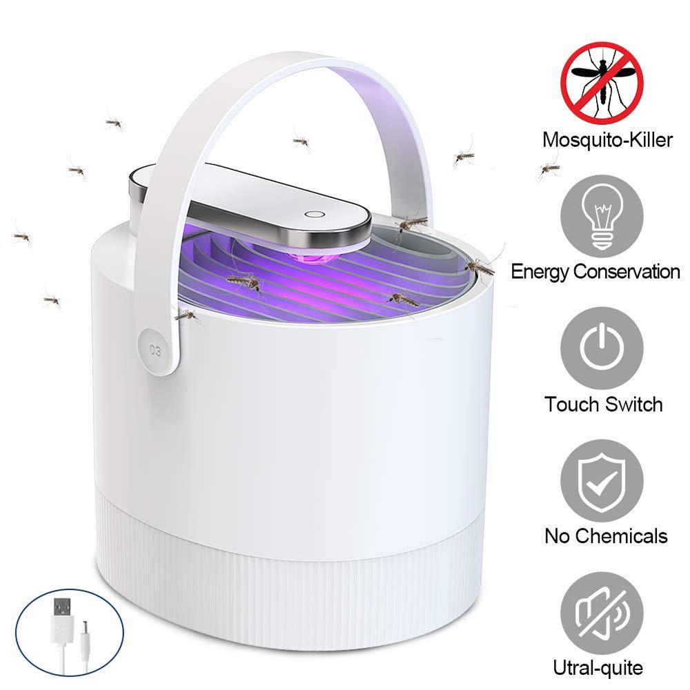 MWDY Mosquito Killer Lamp, Electronic Mosquito Repellent Insect Killer Bug Zapper UV LED Lamp Trap Eco-Friendly for Indoor