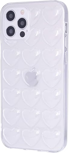 Miniatura 2 de Funda para iPhone 12 Mini para mujer, funda de gel Kawaii con diseño de corazón de burbujas pop 3D, diseño femenino lindo para iPhone12 Mini de 5.4