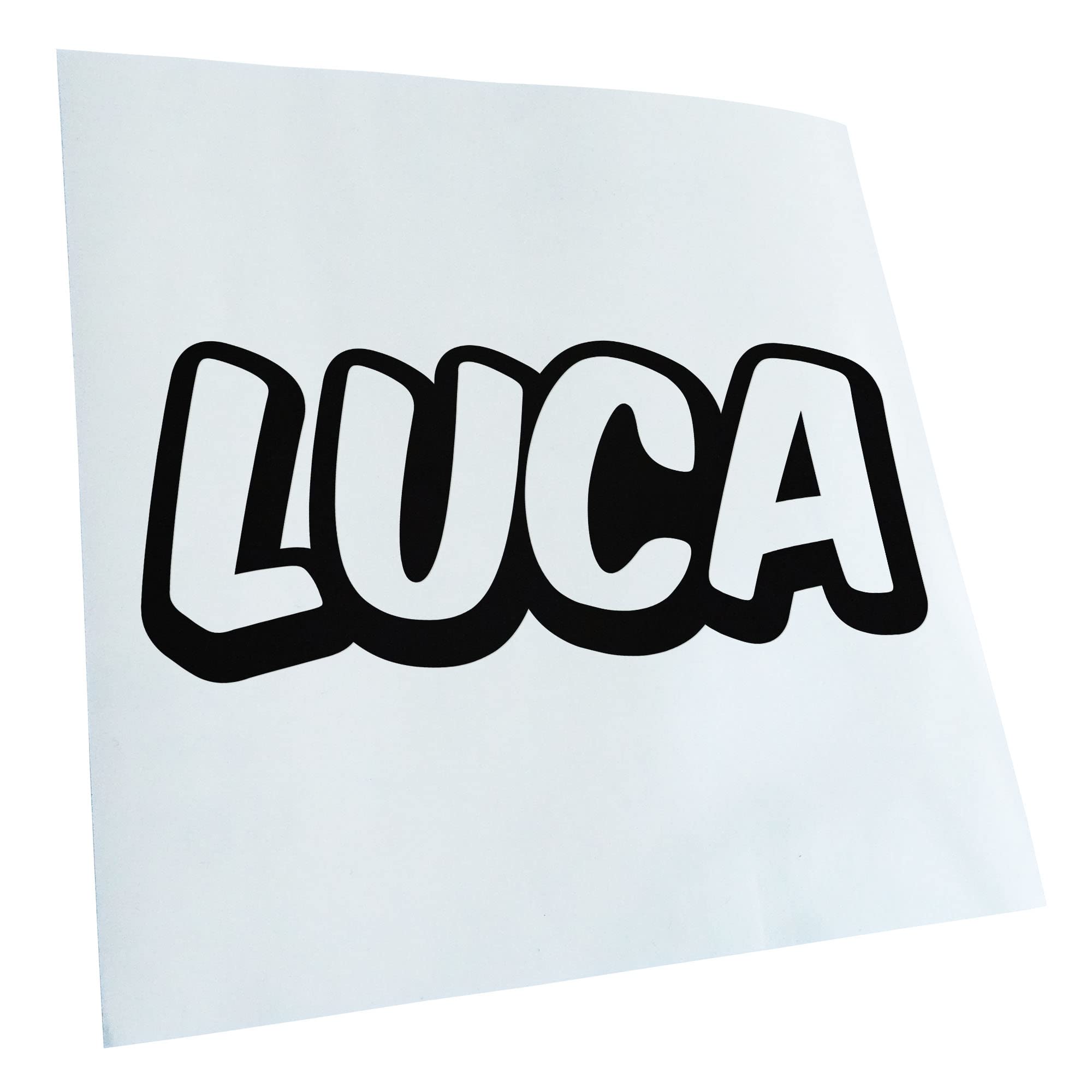 Kiwistar Luca First Name Boys Sticker 25 Colours Neon Matt