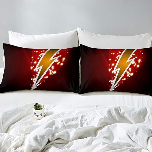 Miniatura 2 de Castle Fairy Sábana bajera ajustable de color rojo y amarillo para niños, tamaño Queen, juego de ropa de cama suave y lujosa, sábana bajera