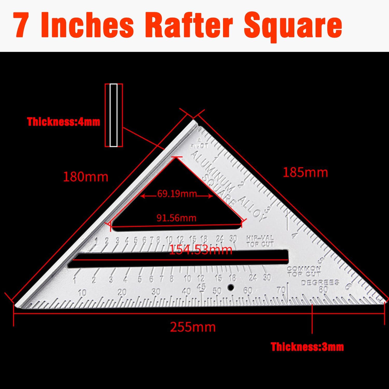 Aluminum Rafter Square - Precision Carpentry Tool -2 Aluminum Rafter Square - Precision Carpentry Tool -2