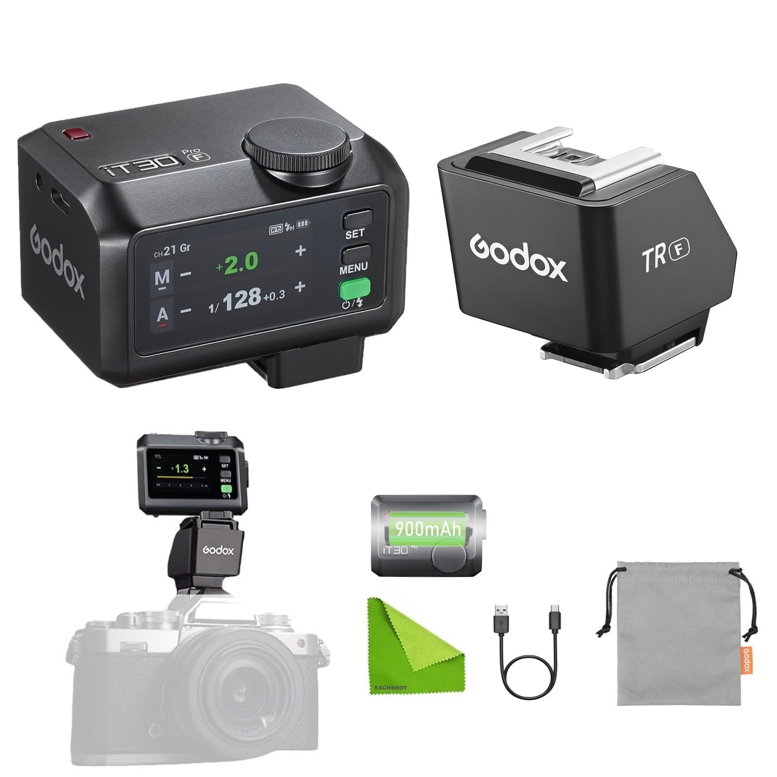 Godox iT30 Pro ブラック　F仕様 Amazon.com : GODOX iT30 Pro N TTL mini TTL Wireless Camera Flash