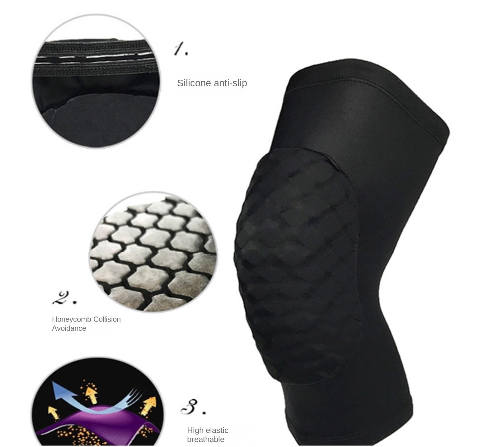 Ginocchiera Le Ginocchiere in Spugna Dura Sono Adatte for Sportive da Basket, Pole Dance, Calcio Supporto Ginocchio(Black,Large)