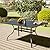 Nixtopia Outdoor Metal Frame Rectangle Patio Dining Table with Slat Top and Umbrella Hole 63"x38" for 6 Person - Black