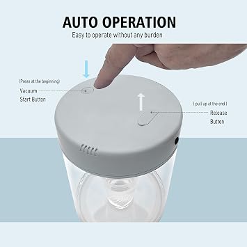 Resin Bubble Remover, Vacuum Chamber for Resins, Quick Remove Bubbles Within 10 Minutes, 96kPa High-Pressure Vacuum Pump, Compact Epoxy Machine for DIY Jewelry Arts Crafts Making Gray