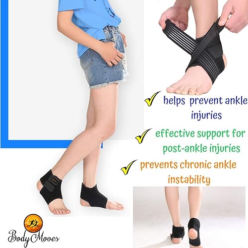 Miniatura 2 de BodyMoves Tobillera para niños más bolsa de hielo caliente y frío (negro oscuro, pequeño para niños pequeños (EE. UU. 12-3))