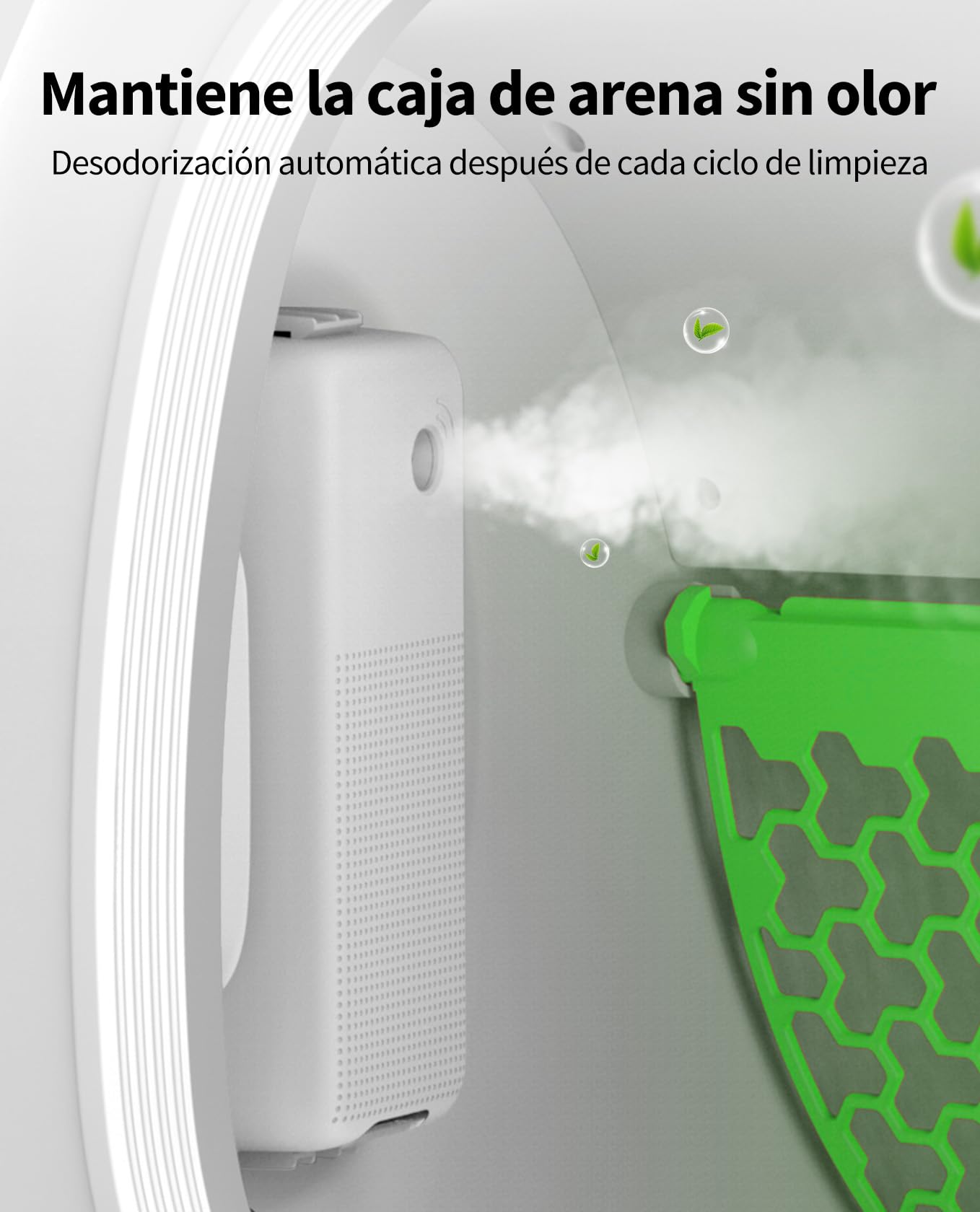 PETKIT Pura Air Smart Spray Eliminador de Olores, para Arenero Gatos Autolimpiable PURA MAX 2, Elimine los Olores, con Luz Inteligente, Control de App