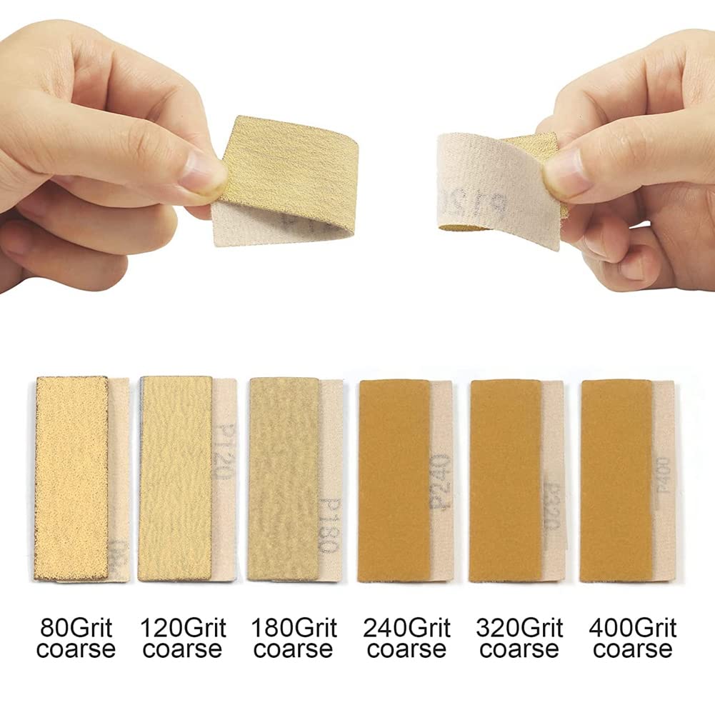 Lomdung 70 Feuilles Papier Abrasif + Bloc Manuel Grains 40 à 600 - Ponçage Eau/Sec Bois Métal Voiture