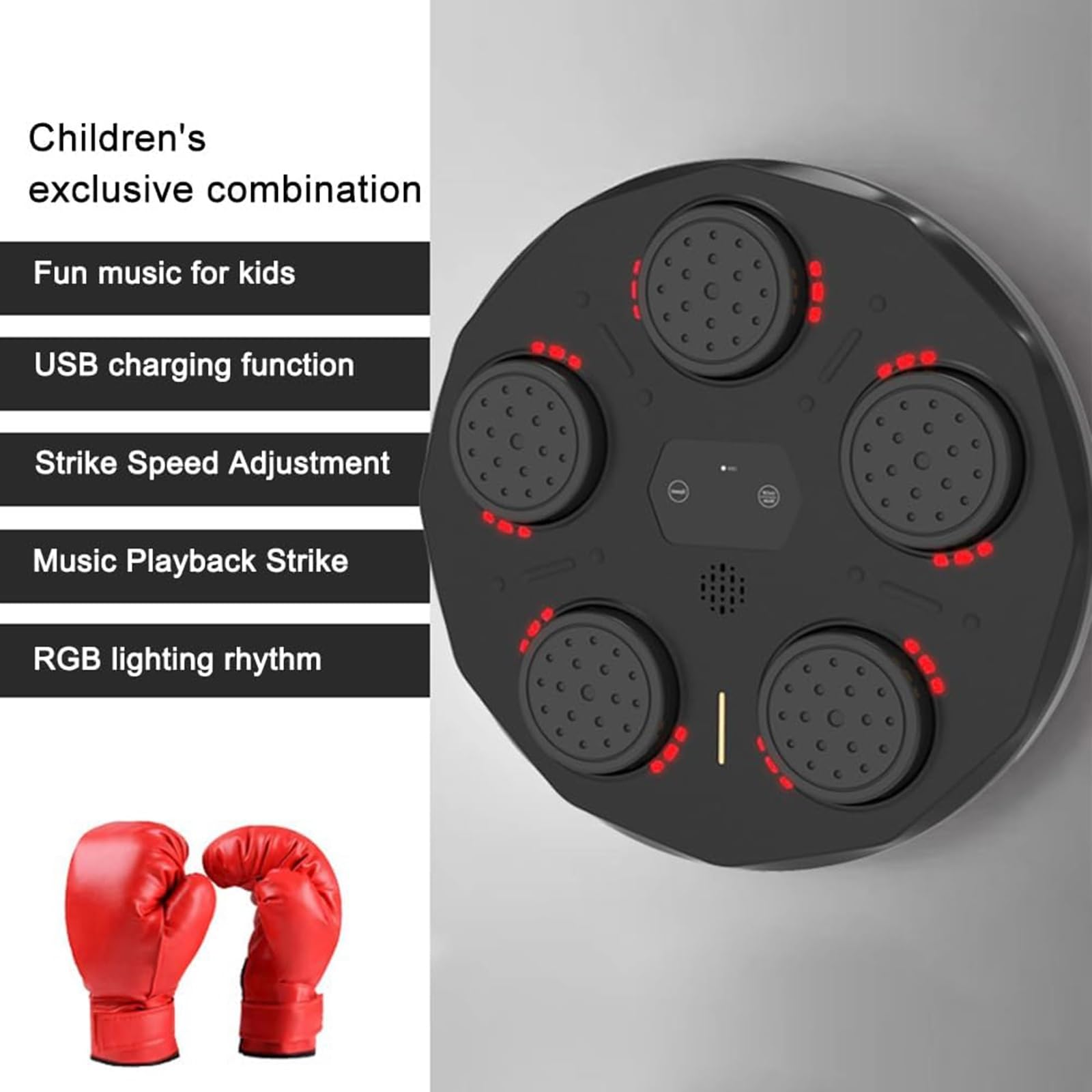 Trainer Di Boxe Musicale Intelligente – Pannello A Parete Per Allenamento Ritmico, Decompressione Domestica E Fitness Interattivo