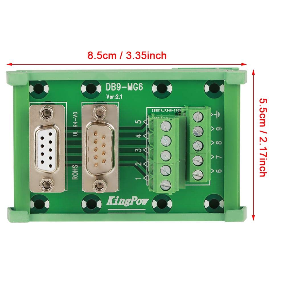 Connettore D-Sub DB9 Maschio Femmina con Interfaccia per Montaggio su Guida DIN, Ottimo per Applicazioni Elettroniche