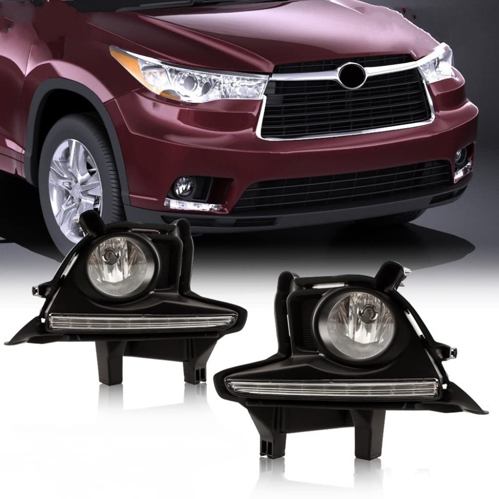 daytime Running lamp Replacement for Toyota HIGH LANDER 2014-2016 LED light guding DRL refit Fog lights kit