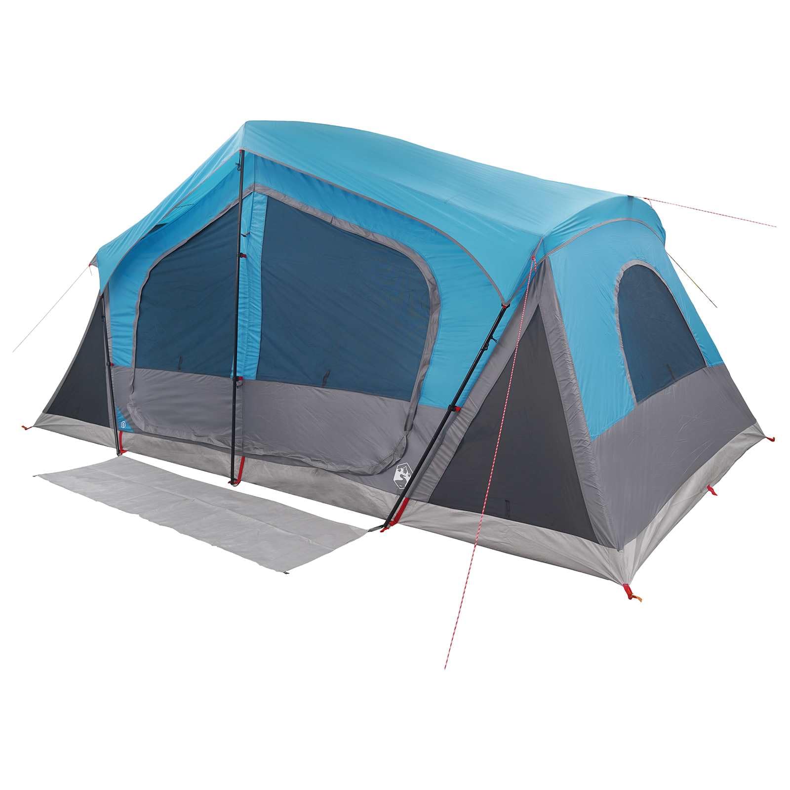 Namiot domkowy niebieski 480 x 273 x 205 cm z poliestru i stali, z stelażem, na kemping, plażę, w podróży, odporny na warunki atmosferyczne