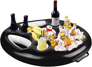 Floating Drink Holder for Pool, Hot Tub Accessories for Adults Pool Drink Food Float Tray Floats, Swimming Pool Accessories Drink Floats for Adults, Premium Inflatable Pool Drink Floats