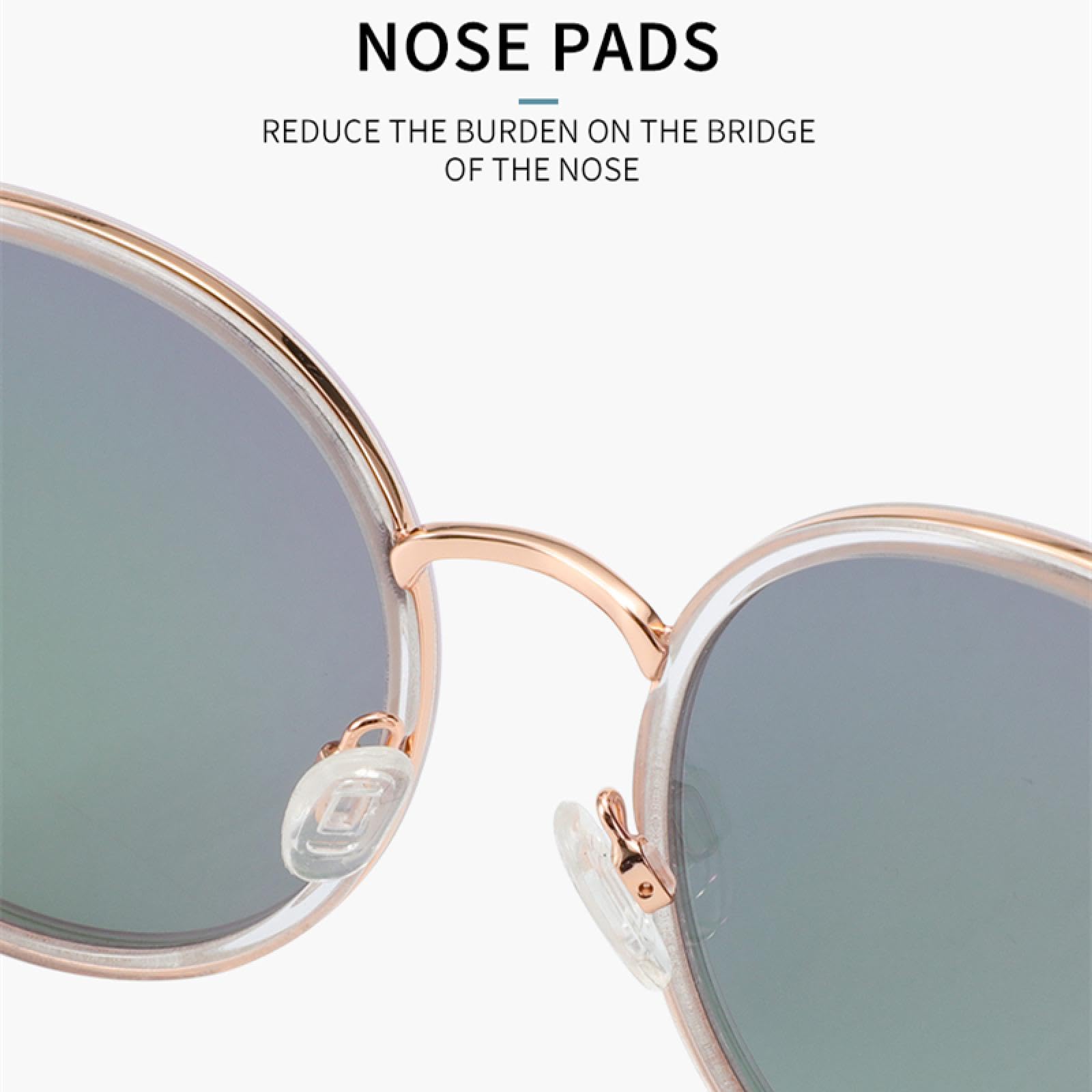 Occhiali da sole rotondi in acetato da donna, con rivestimento UV400