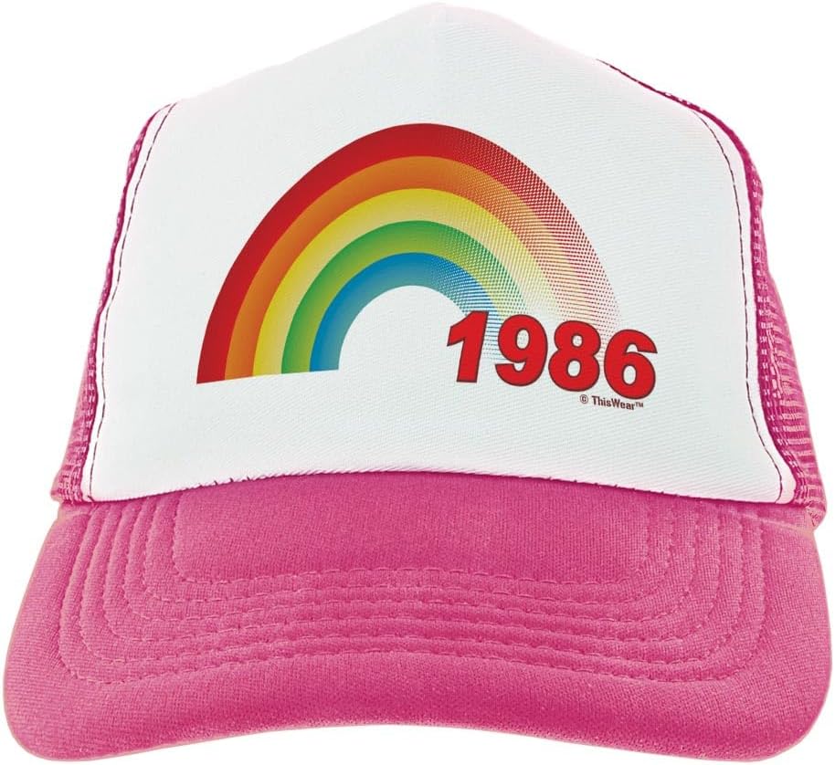 ThisWear Middle Aged Birthday Milestone Learning Rainbow Novelty Snapback Trucker Hat