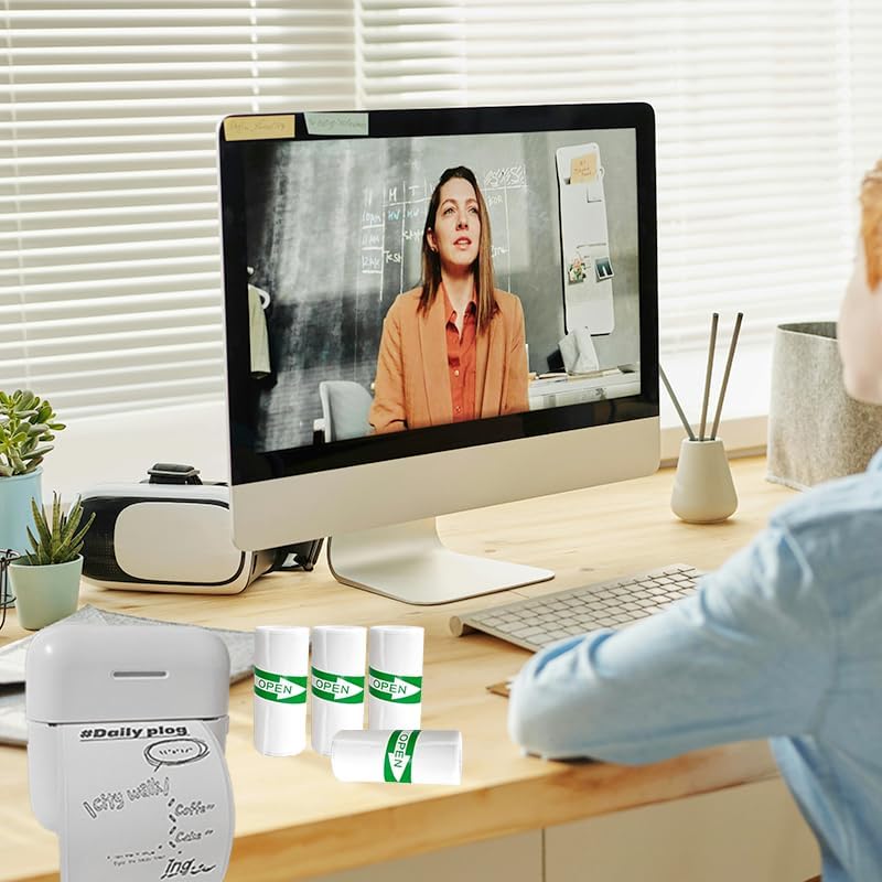 25PCS Mini Printer Paper, Mini Thermal Printer Paper, Thermal Sticker Paper, Mini Thermal Printer Sticker Paper, Ldeal for Photos, Journals, Notes, To-do Lists, 5.7 x 2.5cm, 0.1 - Image 4