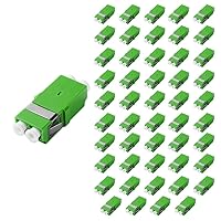 Vista 11 de 50 unids LC a LC acopladores, adaptadores de fibra óptica dúplex conectores de cable para APC cara final con panel de montaje de ala