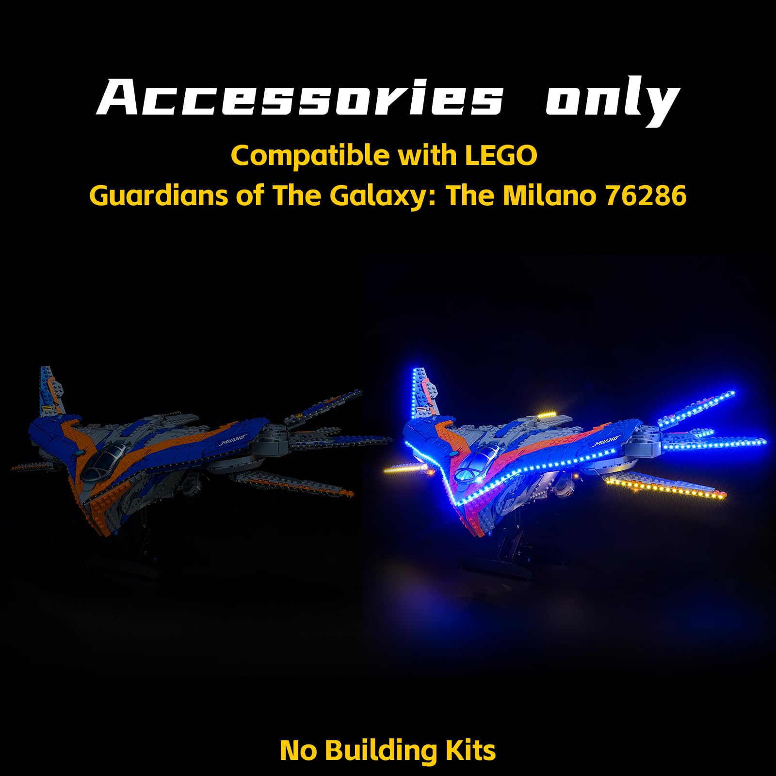 Remote Control Light Kit Compatible with Lego Guardians of The Galaxy: The Milano 76286 (No Model) - Image 4