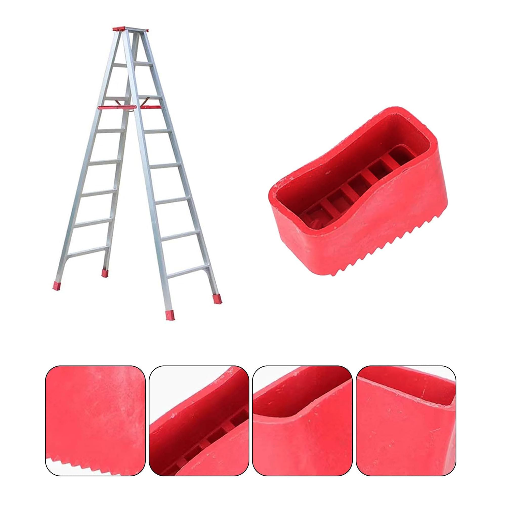 4 stuks ladder antislip voetmatten, rubberen laddervoeten, antislip laddervoeten, antislip rubberen voeten antislip rubber voor laddervoeten universele ladder voetafdekkingen voor thuiswerkers