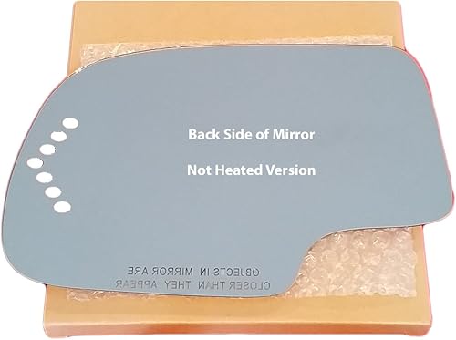 Miniatura 2 de Espejo lateral de repuesto de vidrio y adhesivo  Señal de giro lateral del pasajero no calentado  Silverado Sierra Suburban Tahoe Yukon Escalade