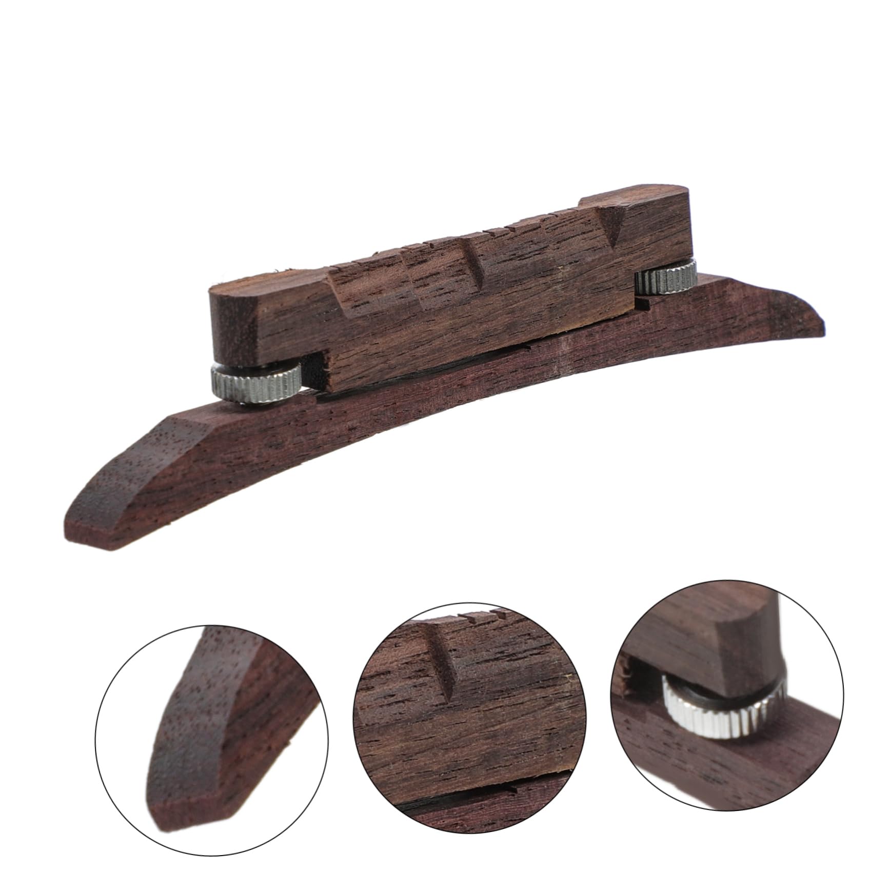 GOOHOCHY 3pcs Mandolin Bridge Replacement Fine Craftsmanship Smooth Rosewood Perfect Present for Lovers
