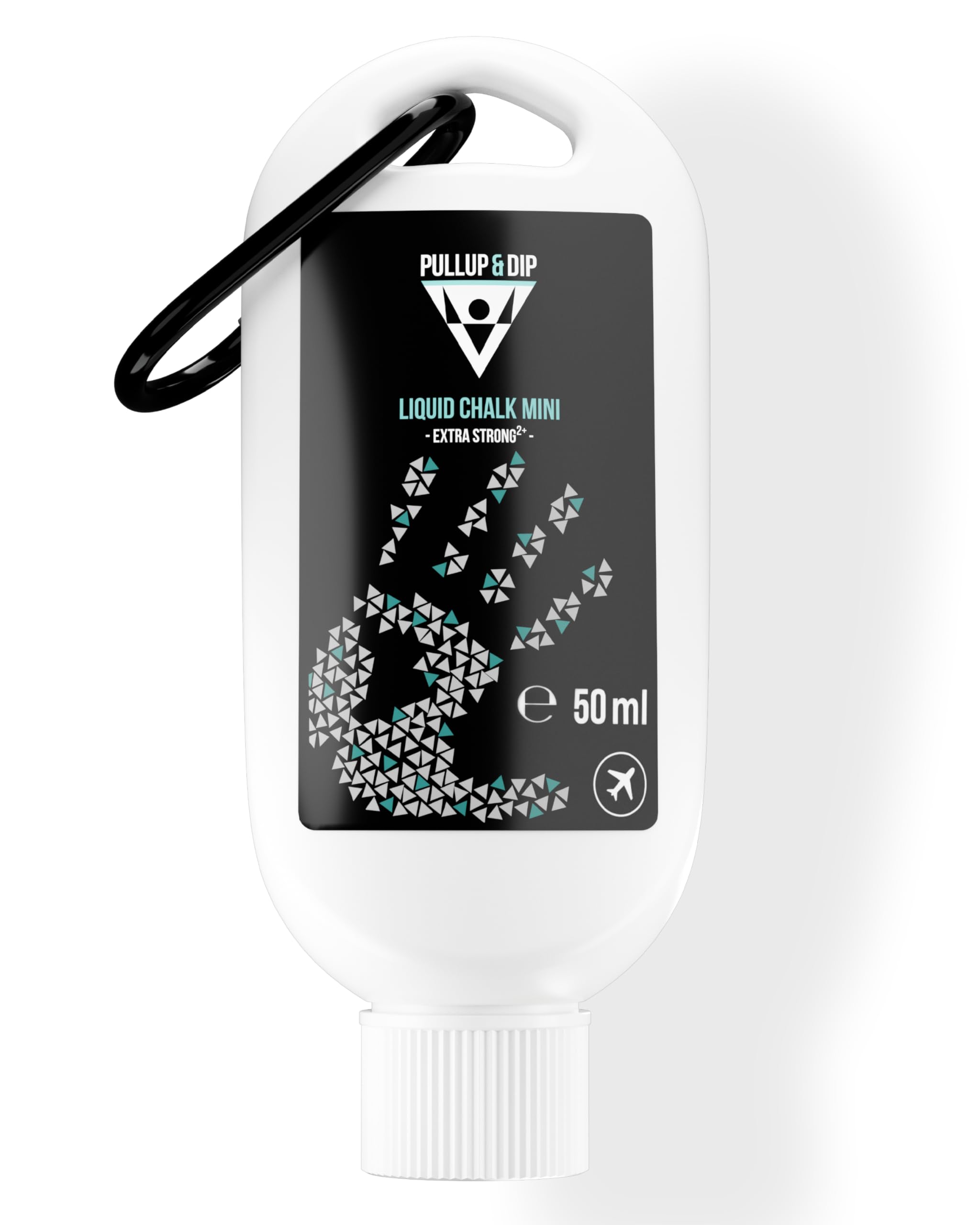PULLUP & DIP Liquid Chalk 50ml - Flüssige Kreide für perfekten Grip beim Klettern, Bouldern, Gewichtheben & Calisthenics – Schnell trocknend, extra stark, staubfrei & ideal für unterwegs am Karabiner