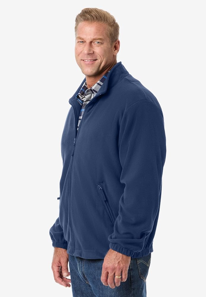 KingSize Men's Big & Tall Explorer Plush Fleece Full-Zip Jacket