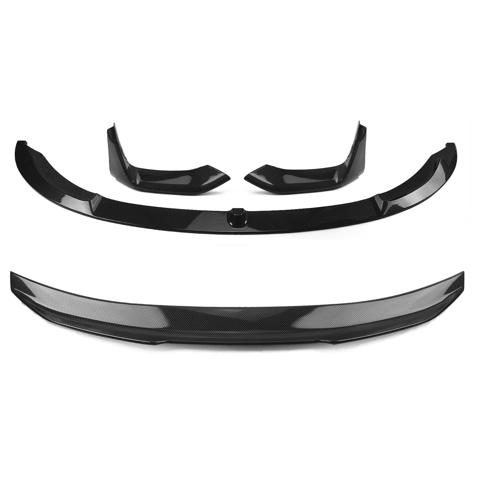 Lyykude Carbon Fiber Look Compatible For Bmw F82 M4 2015-2020 2 Door Coupe Gloss Black/ Psm Style Rear Trunk Spoiler Wing+Front Bumper Splitter Lip(Carbon Fiber Look)