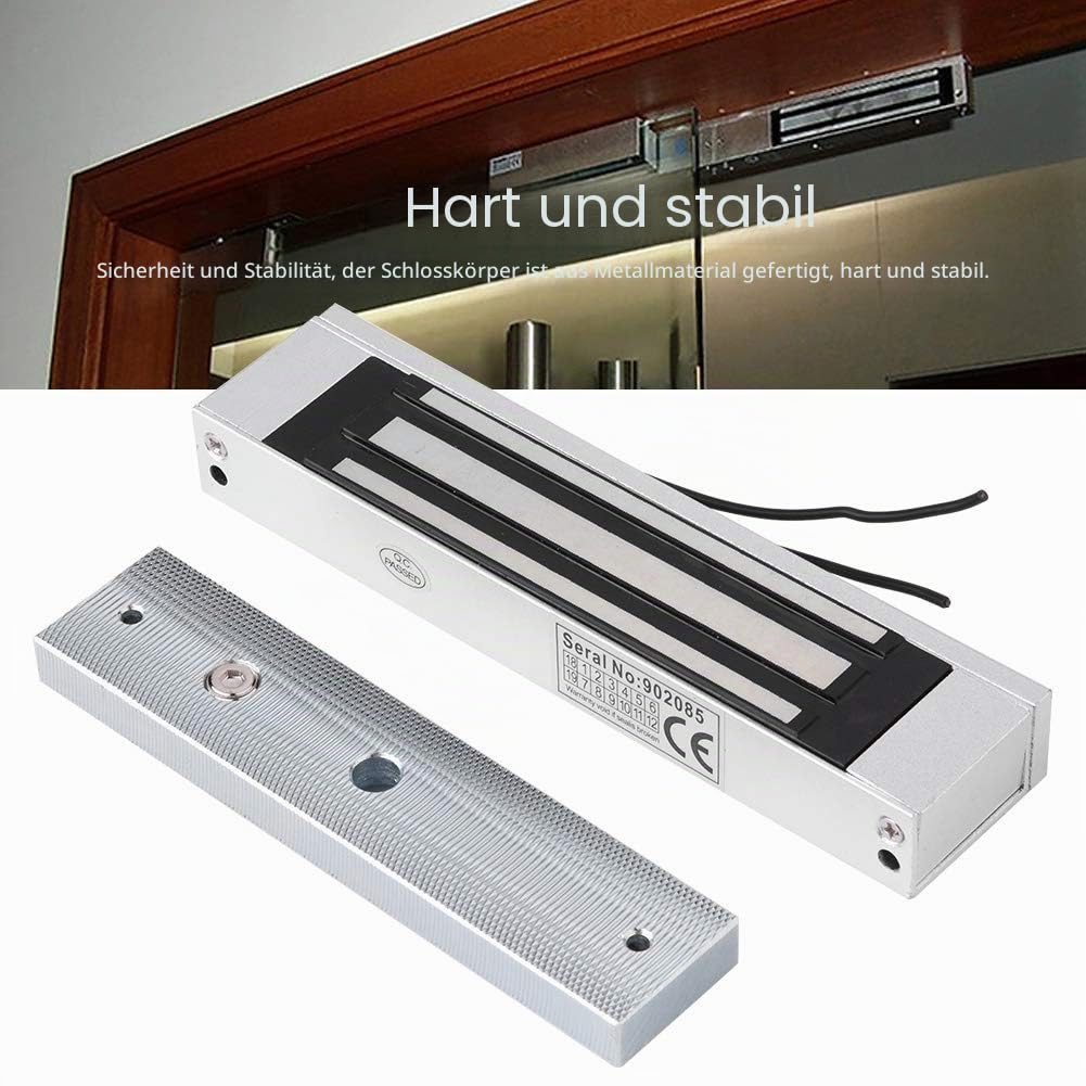Sonew Elektromagnetisches Schloss, 180 KG Elektrische Magnetverschluss für Tür Eintrag Zugang Sicherheitssystem 12 V Elektromagnetische Sperre