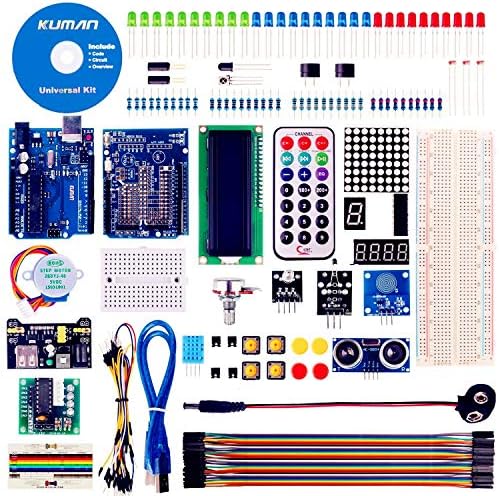 kuman Compatible with Arduino Project Complete Starter Kit with Detailed Tutorial and Reliable Components for Mega 2560 Robot Breadboard Kits