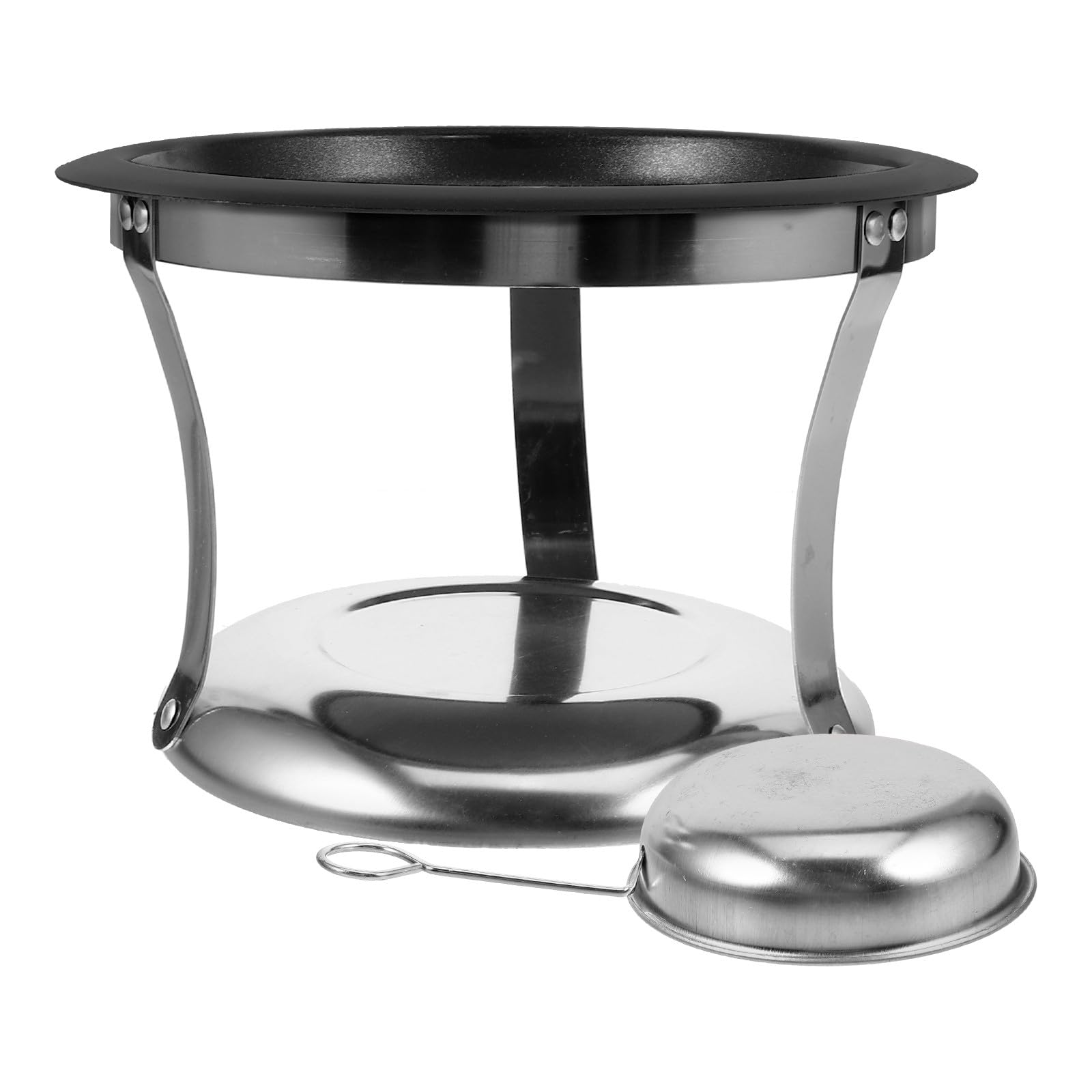 Healeved Edelstahl Buffet Warmhalteplatte mit Rutschfestem Boden und Deckel Buffet Chafing Dish für Grillpartys Camping Serviertablett Zubehör
