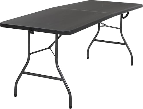 Mesa moldeada plegable a la mitad de Cosco Plástico Negro