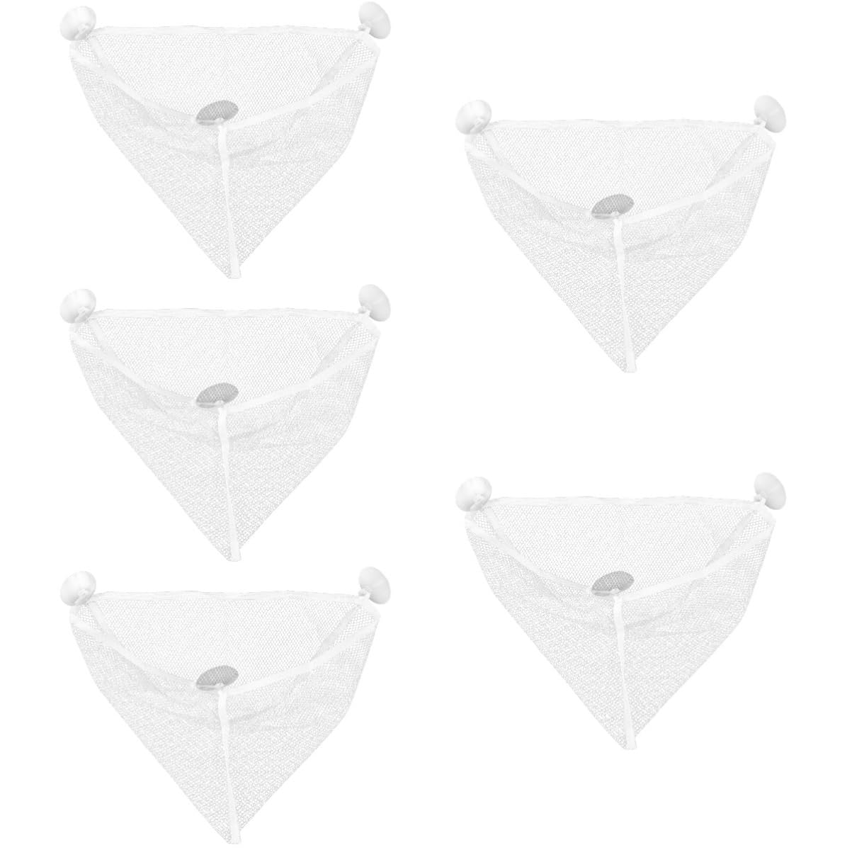 STOBAZA 5pezzi Organizer Giocattoli Bagno Con Ventose Borsa Rete Traspirante Per Giocattoli Da Bagno Contenitore Multiuso Per Doccia e Vasca Facile Accesso e Asciugatura Veloce Adatto Per