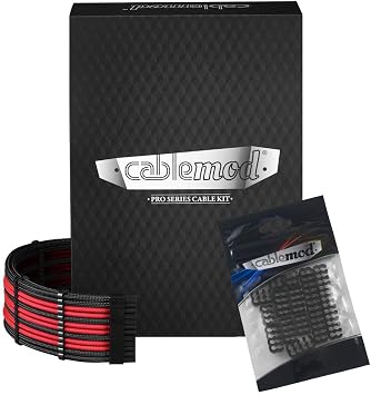 CableMod RT-Series Pro ModFlex Cable Kit + Pro Comb Bundle for ASUS/Seasonic/Phanteks Revolt - Black/Red