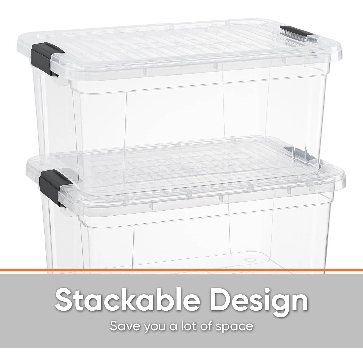 Amazon.com - Superio Clear Storage Boxes with Lids, 11 Quart