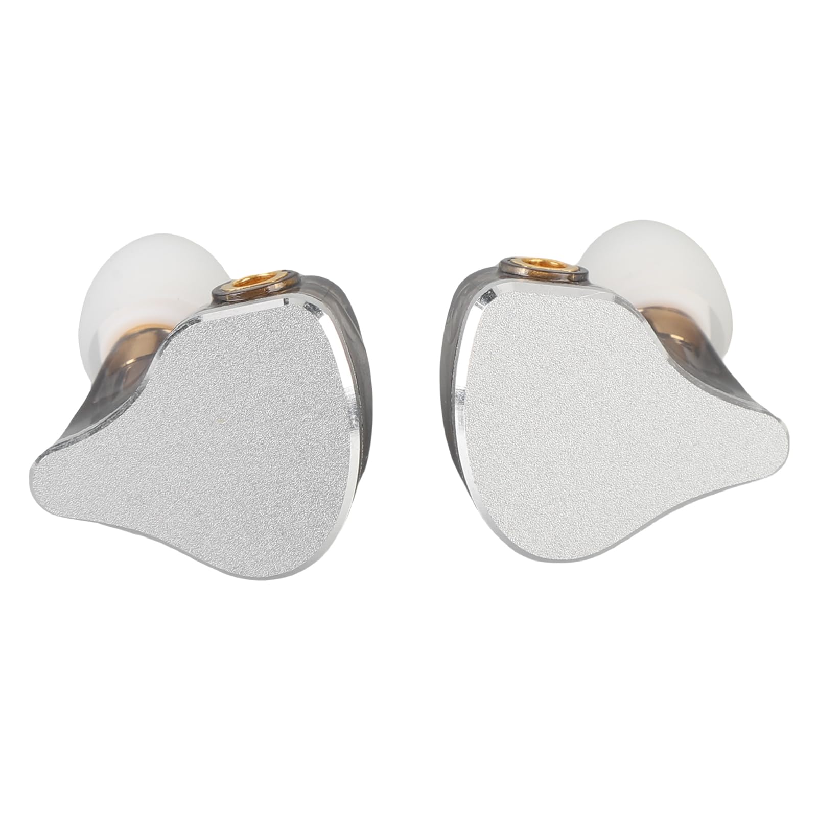 ASHATA Auriculares IEM, Auriculares con Cable HiFi, Cable Desmontable en Monitores de Oído para Músicos Cantantes Estudio de Escenario (Silver)